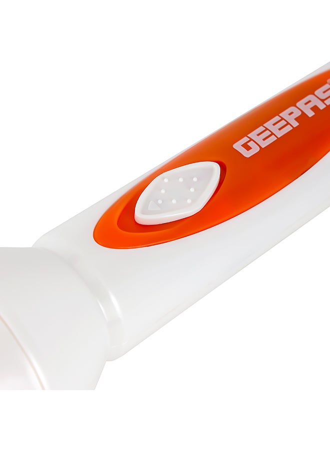 GEEPAS - LED Torch - Rechargeable LED Flashlight - Super Bright 1x3W Hi-Power LED Torch Light - Pocket Size Handheld Emergency Torch - Powerful Torch White/Orange - Image 1