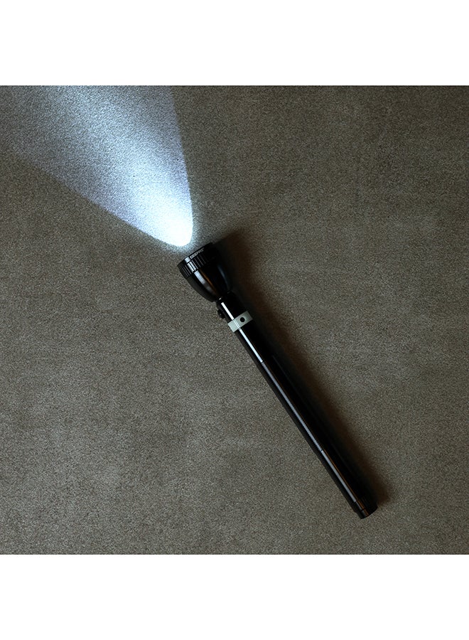 GEEPAS Rechargeable LED Flashlight (Torch Light) with Aircraft Grade Aluminum Body, Hyper Bright Cool Bright Microchip LED, High Power Long Distance Torch, Night Glow Rubber Ring Black 49x49x360mm - Image 5