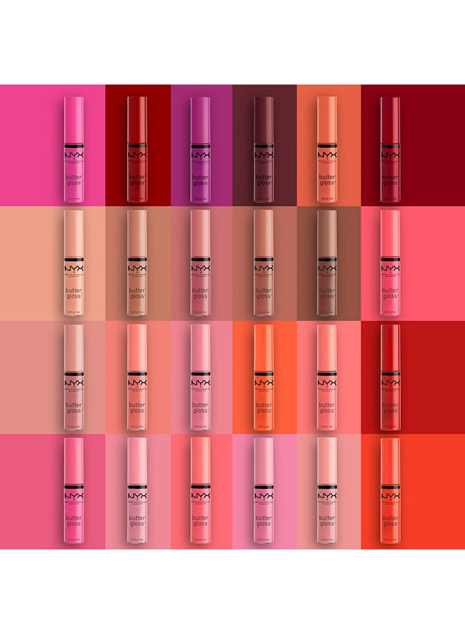 NYX PROFESSIONAL MAKEUP - Butter Gloss Lip Gloss Praline 16 (Deep Nude), 0.27 Fluid Ounce Praline - Image 1