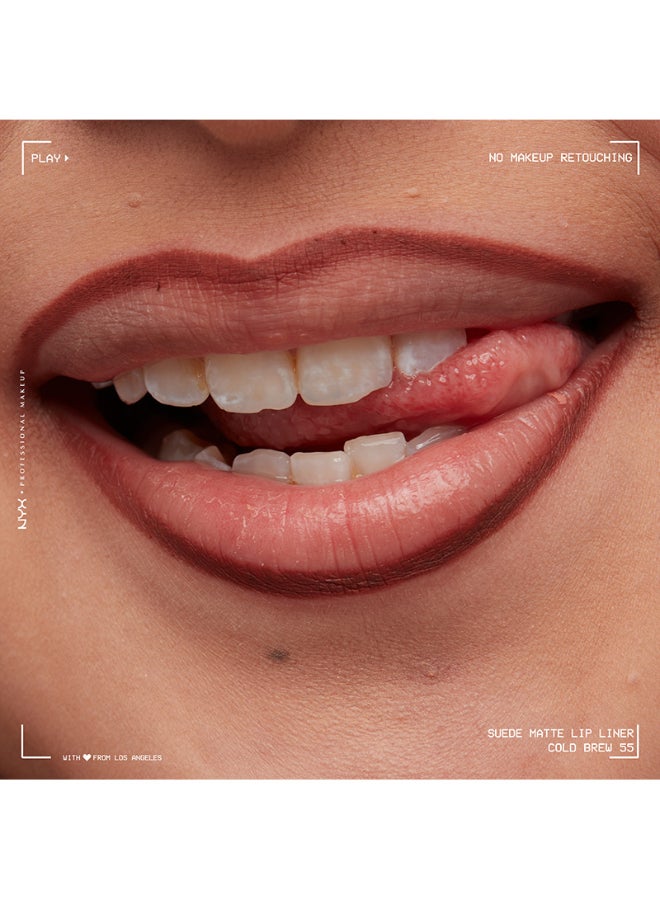 NYX PROFESSIONAL MAKEUP Suede Matte Lip Liner Cold Brew - Image 3