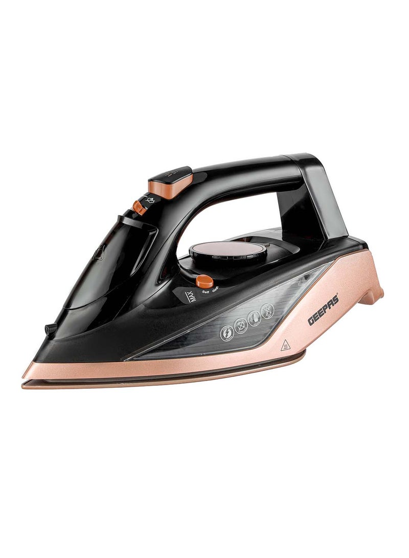Steam Iron Cord and Cordless Use, Ironing Box with Ceramic-Coated Soleplate and Self-Cleaning Function/ Comfortable Handle and Handy Design with Multiple Functions/ 350 ml Water Tank, Suitable for All Kinds of Fabric 350 ml 2200 W GSI7785 Rose Gold and Black