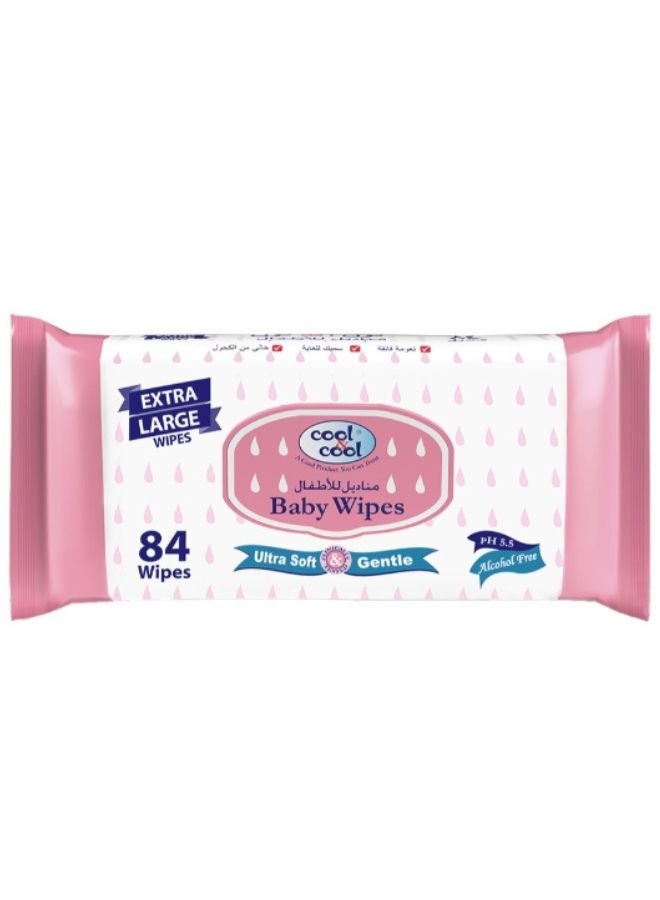 Cool & Cool Baby Wipes 84 Sheets Extra Large  - Image 1