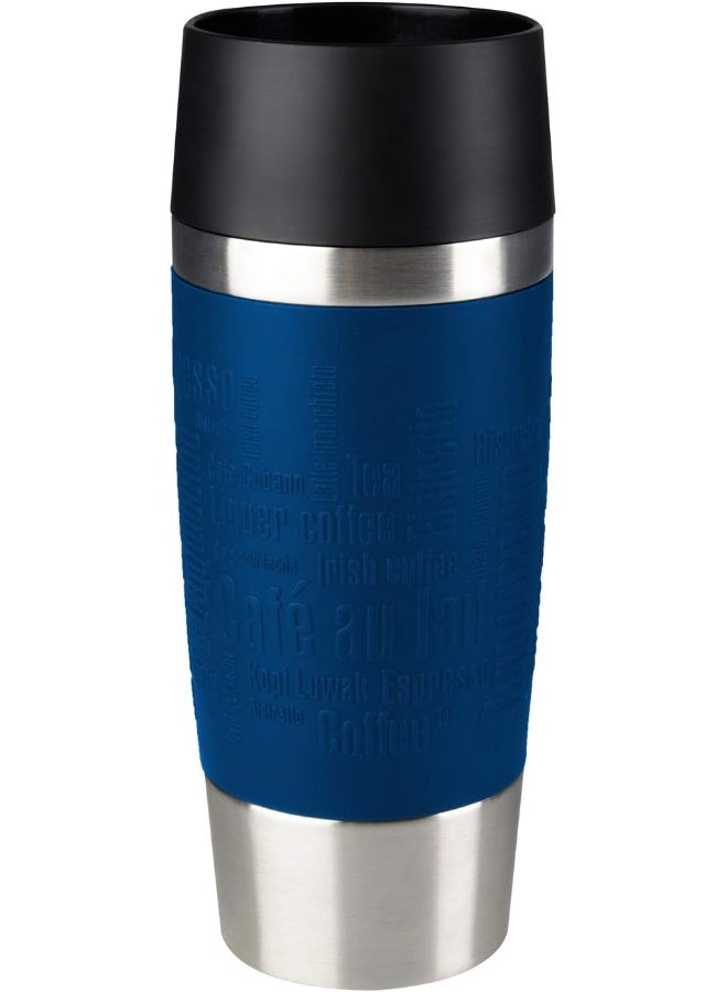 Tefal - TEFAL Travel Mug | 0.36 L | Blue | 100% Leak-Proof Thermal Mug | Double-Walled Vacuum Insulation | Hot & Cold Drinks | 360° Drinking | Easy to Open | Dishwasher-Safe| 2 Years Warranty | K3082114 Black/Silver/Blue - Image 1