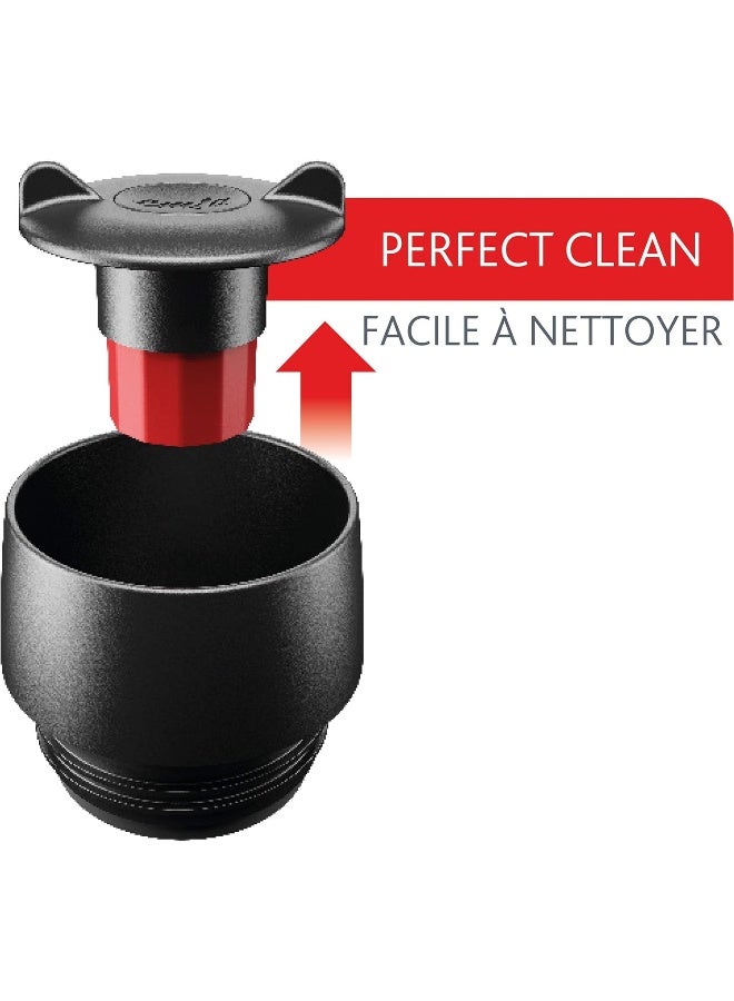 Tefal - TEFAL Travel Mug | 0.36 L | Blue | 100% Leak-Proof Thermal Mug | Double-Walled Vacuum Insulation | Hot & Cold Drinks | 360° Drinking | Easy to Open | Dishwasher-Safe| 2 Years Warranty | K3082114 Black/Silver/Blue - Image 1