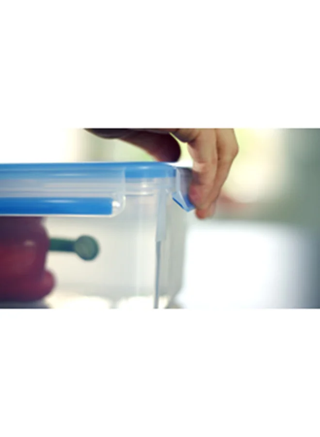 Tefal TEFAL  Fresh Box Plastic Container |Masterseal 0.8 L | Rectangular Food Container | Leak-Proof | Microwave-Safe |  BPA-Free | Dishwasher-Safe | Frost-Resistant | Blue | 2 Years Warranty | K3021812 Clear/Blue 0.8Liters