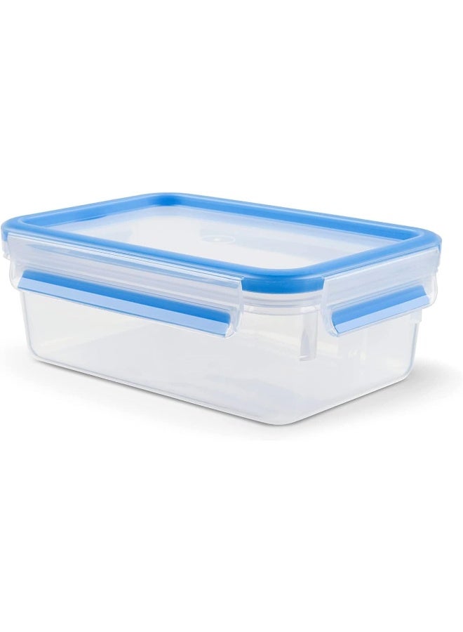 تيفال TEFAL حاوية طعام بلاستيكية Fresh Box | Masterseal 1.0 لتر | حاوية طعام مستطيلة | مانعة للتسرب | آمنة للاستخدام في الميكروويف | خالية من BPA | قابلة للغسل في غسالة الأطباق | مقاومة للصقيع | أزرق | ضمان لمدة سنتين | K3021212 شفاف/أزرق 1لترات  - Image 3