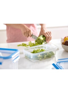 Tefal TEFAL  Fresh Box Plastic Container |Masterseal 1.2 L | Rectangular Food Container | Leak-Proof | Microwave-Safe | BPA-Free | Dishwasher-Safe | Frost-Resistant | Blue | 2 Years Warranty | K3021412 Clear/Blue 1.2Liters  - Image 2