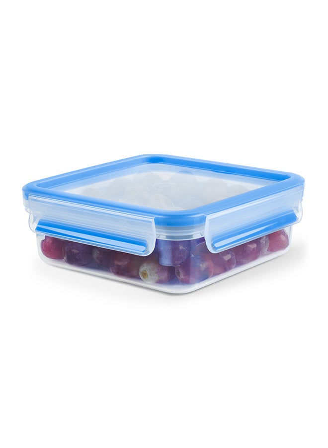 Tefal - TEFAL Food Container | Masterseal Fresh 0.85 L | Square Food Storage Container | Leak-Proof | Microwave-Safe| BPA-Free | Dishwasher-Safe | Frost-Resistant | Blue | 2 Years Warranty | K3022112 Clear/Blue 0.85Liters - Image 1