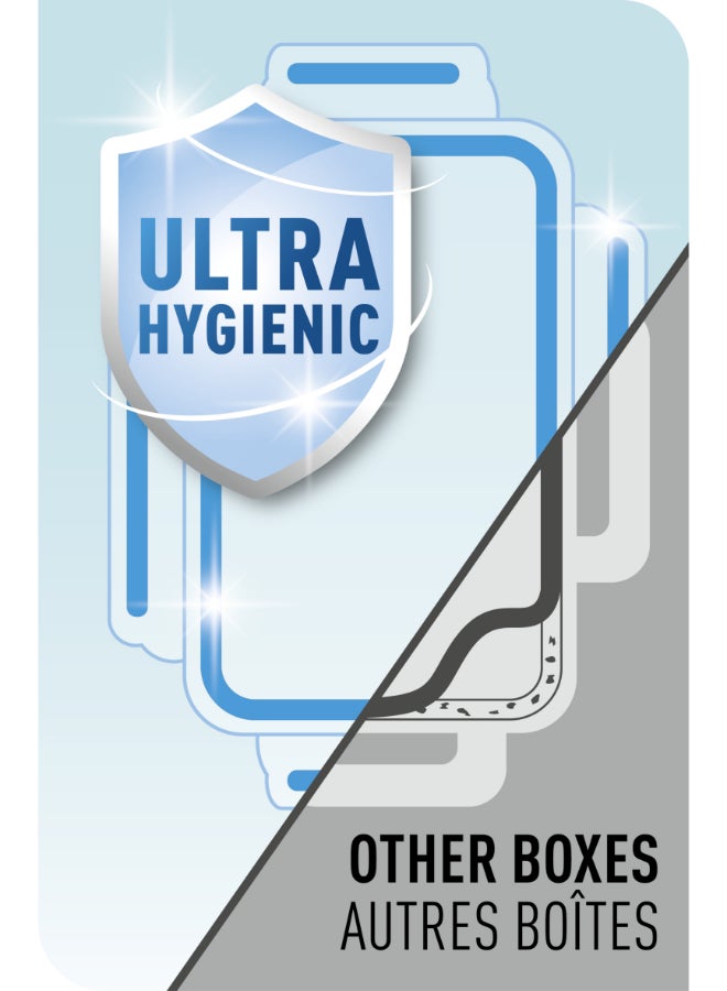 Tefal Food Container | Masterseal Fresh 3 Pcs Set | 550 ML+1 ML+2.30 L | Rectangular Food Container | Leak-Proof |Microwave-Safe | Bpa-Free | Dishwasher-Safe | Frost-Resistant |  K3028912 Clear/Blue 550 ml , 1.00 L , 2.20 LLiters - Image 2
