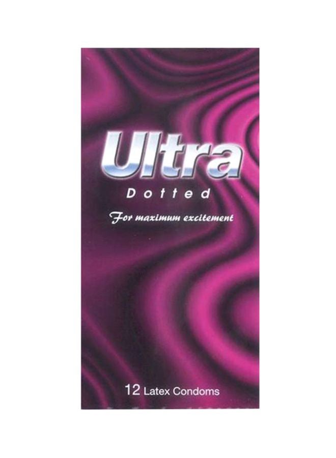Ultra 12 Piece Dotted Lubricated Condom Set 