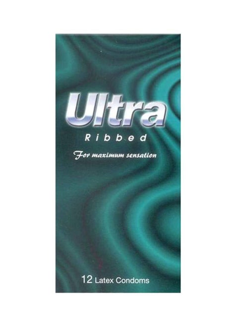 12-Piece Ribbed Latex Condom