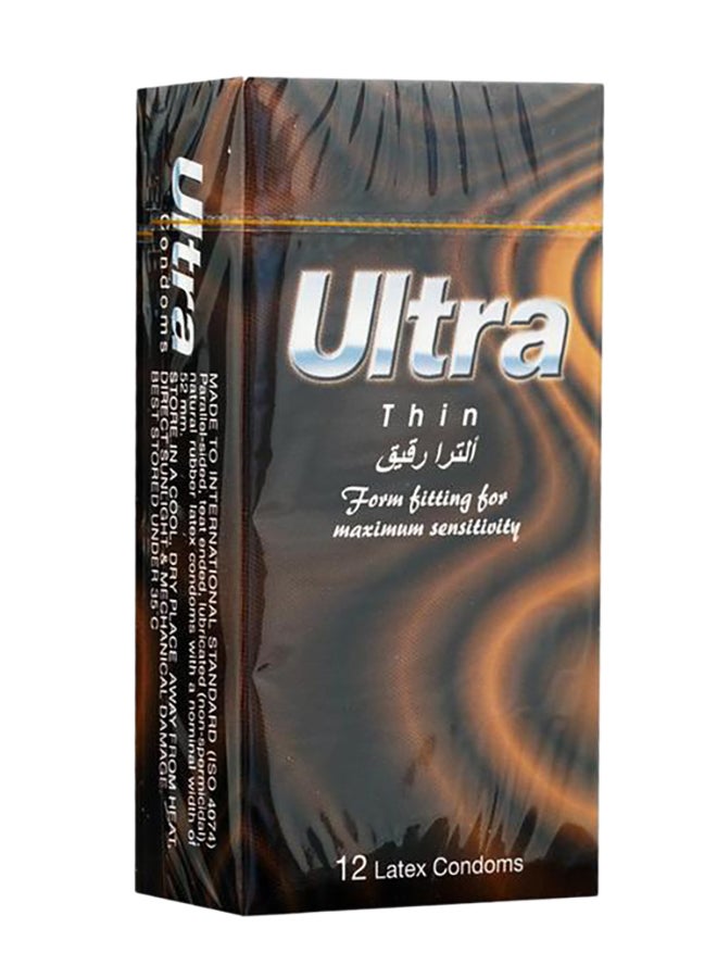 Ultra Thin Latex Condoms 12 Count  - Image 1