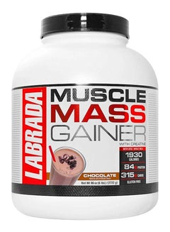 LABRADA Muscle Mass Gainer Protein Powder With Creatine Chocolate 96 Oz 6 Lb 2722g 