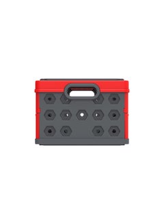 Cosmoplast Cosmoplast IFCRFL001RD Plastic Foldable Basket, 32 Liters - Red/ Grey  - Image 2