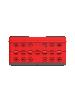 Cosmoplast Cosmoplast IFCRFL001RD Plastic Foldable Basket, 32 Liters - Red/ Grey  - Image 5