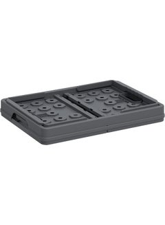 Cosmoplast Foldable Basket Collapsible Storage Crate  Rectangle Plastic Grey 32Liters  - Image 3