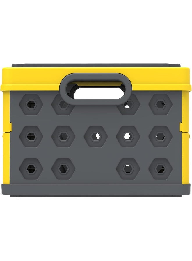 Cosmoplast Platic Foldable Basket 32 Liter Yellow  - Image 2