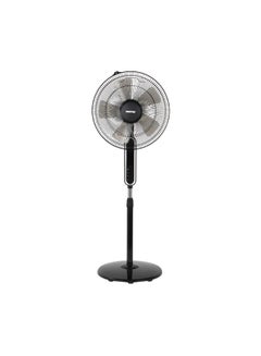 GEEPAS 16" Stand Fan with Remote Control |  1250 RPM, Modern Design, Pedestal Fans with Adjustable Oscillation, Efficient 60 W Motor for Better Cooling, Timer, 3 Modes, Natural, Normal and Sleeping| Perfect for Home, Office, Study Room Etc.| 2 Years Warranty 60 W GF21112Y Black  - Image 2