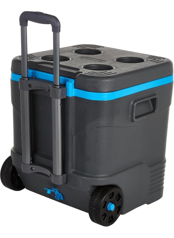 Cosmoplast Keep Cold Plastic Picnic Trolley Icebox Roller Cooler With Wheels 30 Liters Grey 30.0Liters  - Image 3
