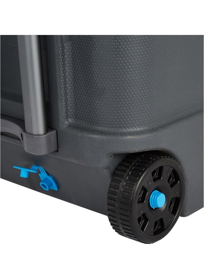 Cosmoplast Keep Cold Plastic Picnic Trolley Icebox Roller Cooler With Wheels 30 Liters Grey 30.0Liters  - Image 4