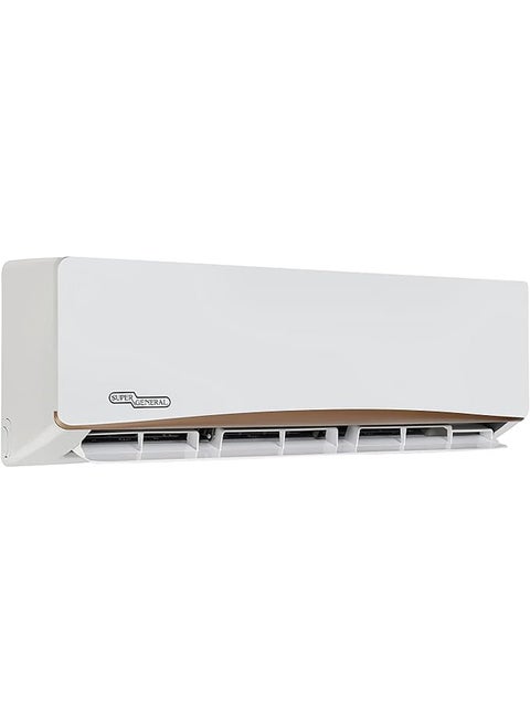 1.5 Ton Split Air Conditioner, 18000 Btu, Rotary Compressor, Auto Restart, Gold Fin, 4-Way Swing, 1 Year Warranty SGS 195GE White