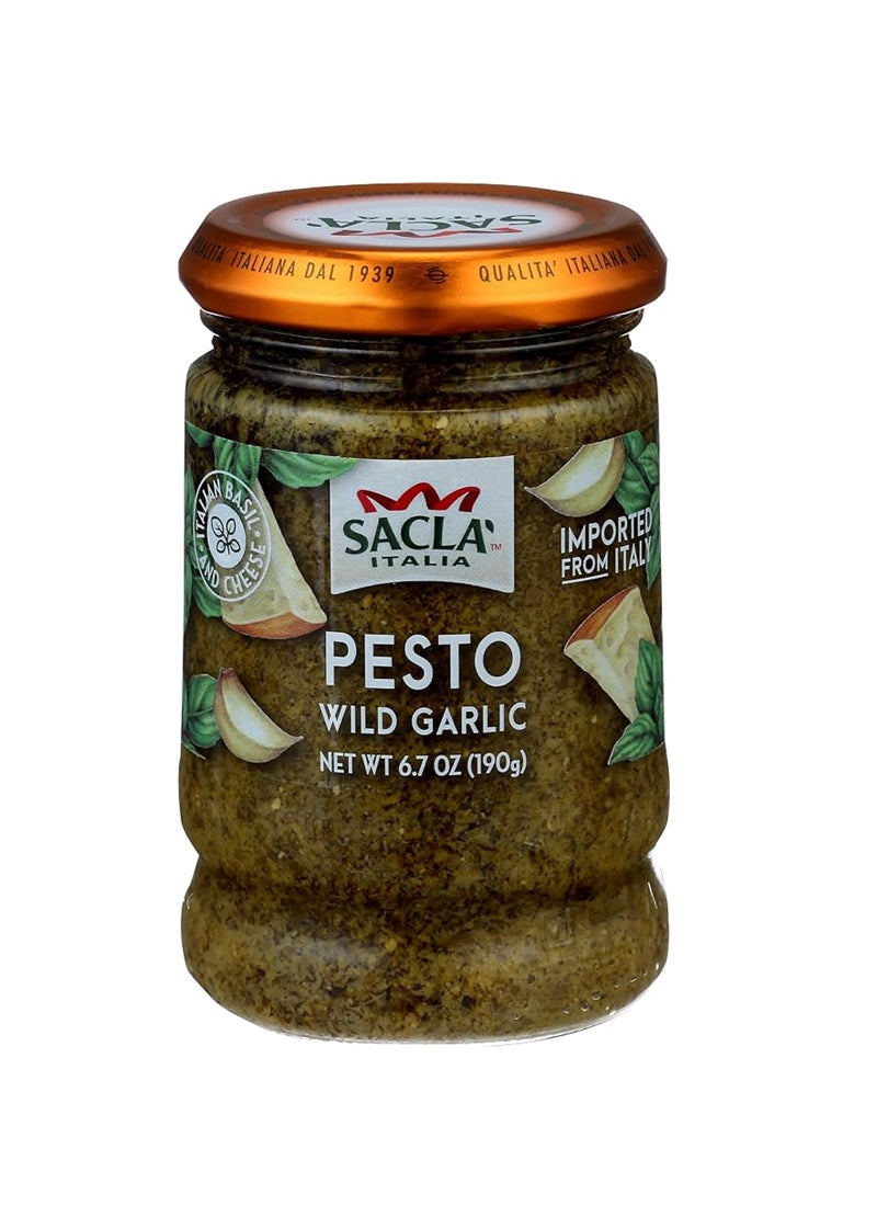 Sacla Wild Garlic Pesto 190grams - Image 1