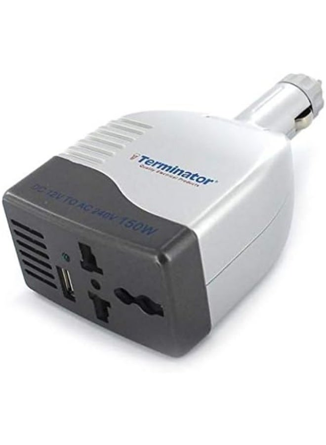 Terminator DC-AC Power Inverter With USB Port Grey - Image 4