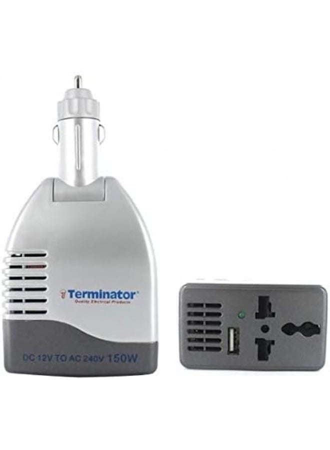 Terminator DC-AC Power Inverter With USB Port Grey - Image 5