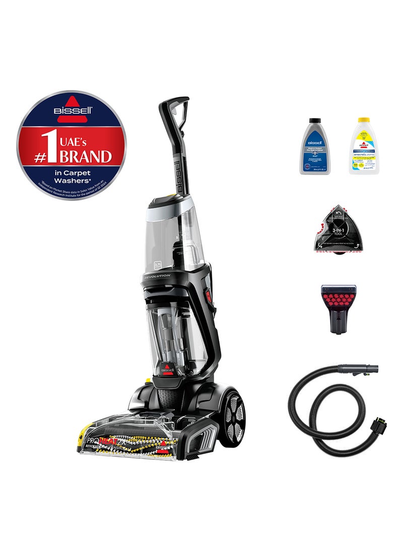 Bissell - ProHeat 2X Revolution Cleanshot 2066E – Upright Carpet Cleaner with HeatWave Technology, Powerful Stain Removal, Large 10kg, Ideal for Tough Stains & Deep Cleaning | 3.7 L 800 W 2066E Black/Yellow - Image 1