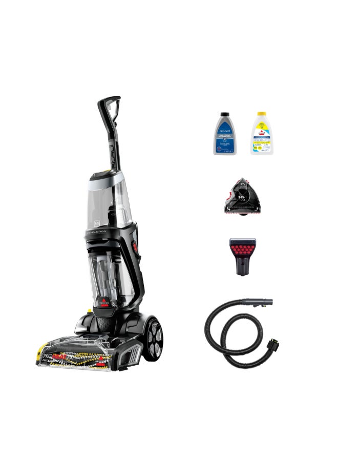 بيسيل بيسل ProHeat 2X Revolution Cleanshot 2066E – مكنسة كهربائية عمودية بتقنية HeatWave، إزالة قوية للبقع، وزن 10 كجم، مثالية للبقع الصعبة والتنظيف العميق | مع ضمان سنتين من بيسل 3.7 L 800 W 2066E أسود/ أصفر - Image 1