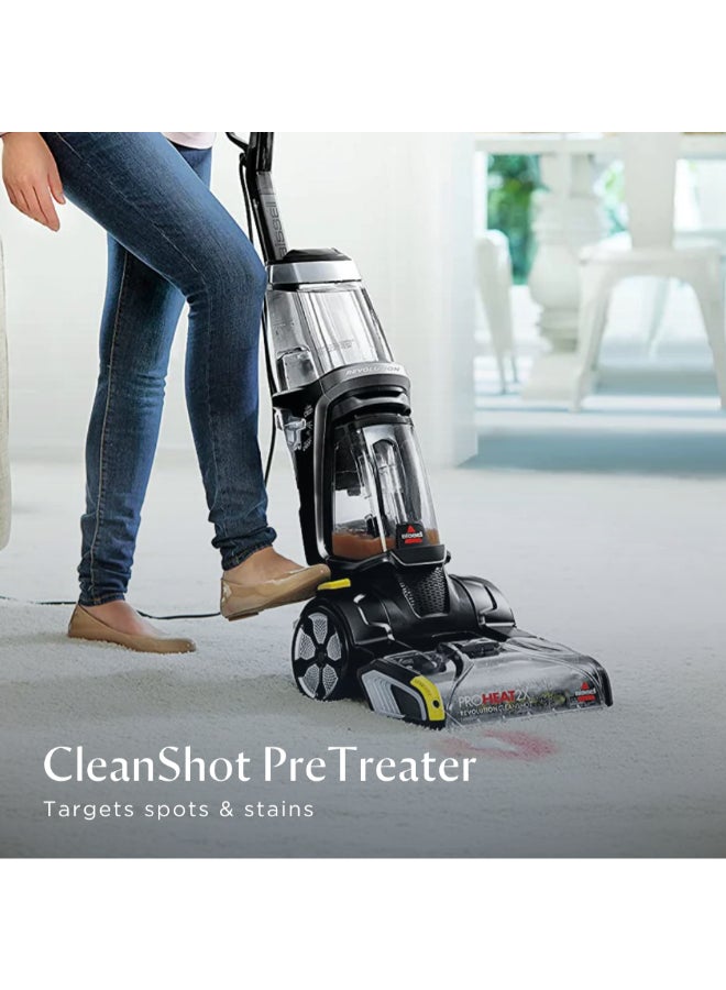 بيسيل بيسل ProHeat 2X Revolution Cleanshot 2066E – مكنسة كهربائية عمودية بتقنية HeatWave، إزالة قوية للبقع، وزن 10 كجم، مثالية للبقع الصعبة والتنظيف العميق | مع ضمان سنتين من بيسل 3.7 L 800 W 2066E أسود/ أصفر - Image 3