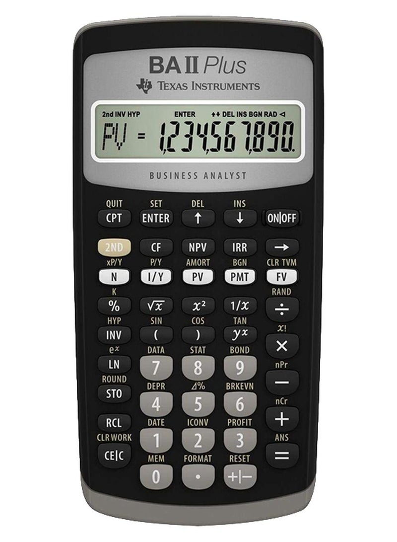 تاكساس إنسترومنتس آلة حاسبة ماليّة BA II PLUS أسود