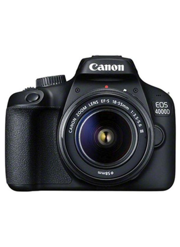 Canon EOS 4000D DSLR With EF-S 18-55mm F/3.5-5.6 III Lens 18MP Built-In Wi-Fi Black - Image 1