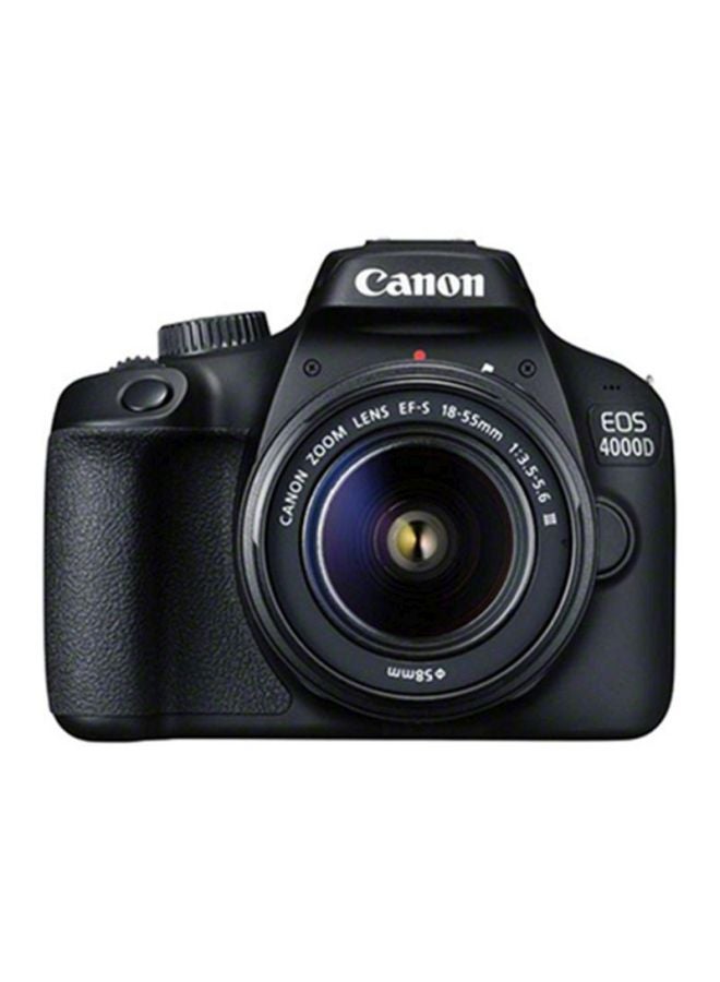 Canon EOS 4000D DSLR With EF-S 18-55mm F/3.5-5.6 III Lens 18MP Built-In Wi-Fi Black - Image 1