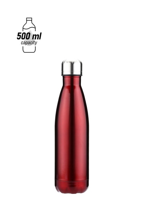 Stainless Steel Water Bottle 500 ml Red