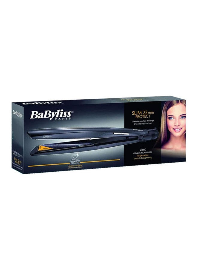 babyliss - St325Sde Hair Straightener 230°C Ceramic Technology For Short And Medium Hair Slim 22 Mm Protect Black - Image 1