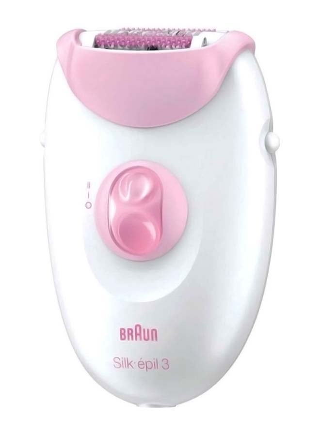 BRAUN Silk-Epil 3 Epilator With Accessories Set Pink/White/Clear - Image 3