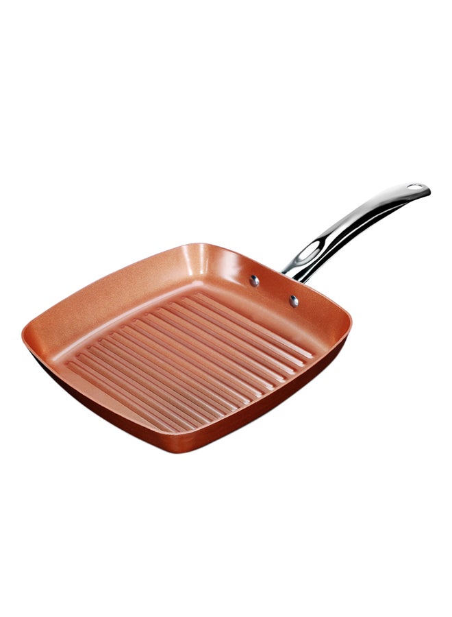Non-stick Frying Square Grill/Pan/Skillet With Ceramic Coating Copper 9.5-inchinch - Image 1