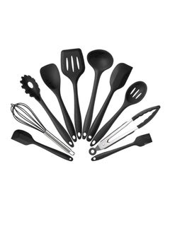 EKO 10-Piece Silicone Kitchen Non-Stick Pan Set Black 0.78kg  - Image 1