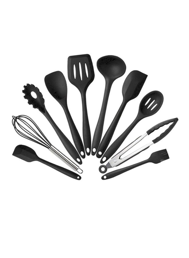 EKO 10-Piece Silicone Kitchen Non-Stick Pan Set Black 0.78kg  - Image 1