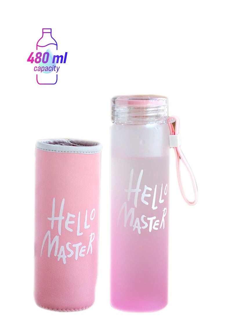 Travel Water Bottle Pink 480ml