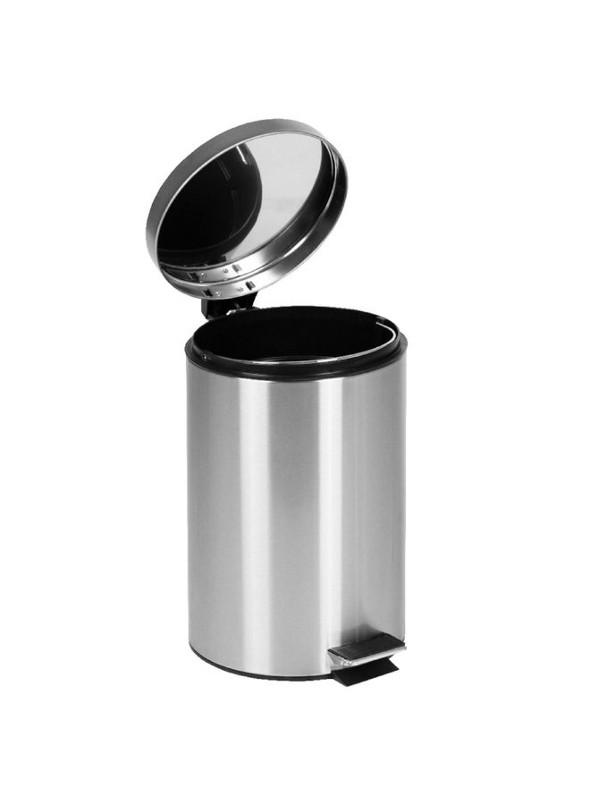Generic Stainless Steel Trash Bin Silver 5Liters 