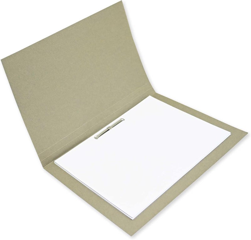 FIS Square Cut Folders with Fastener, Grey Color, Pack of 50, 320 GSM, F/S (210 x 330 mm) Grey - Image 3