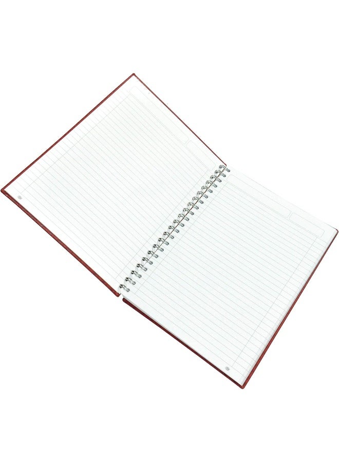 FIS Italian PU Spiral Cover University Notebook, 120 Sheets, 3 Subject, 8.5 x 11 Inch Multi Color - Image 3