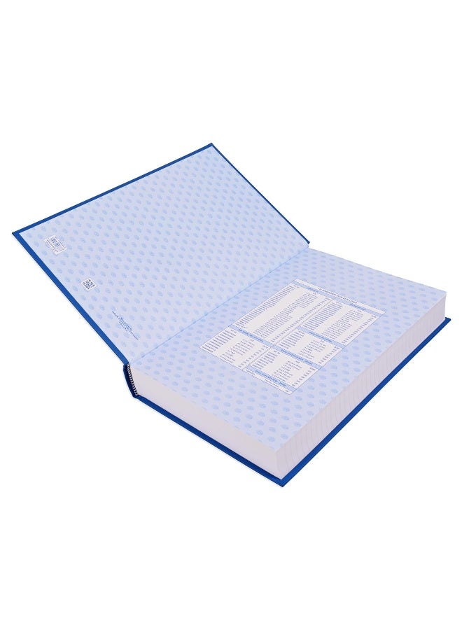 FIS Manuscript Book - 8 MM Single Ruled, 480 Sheets, F/S (210 X 330 MM) Blue - Image 2