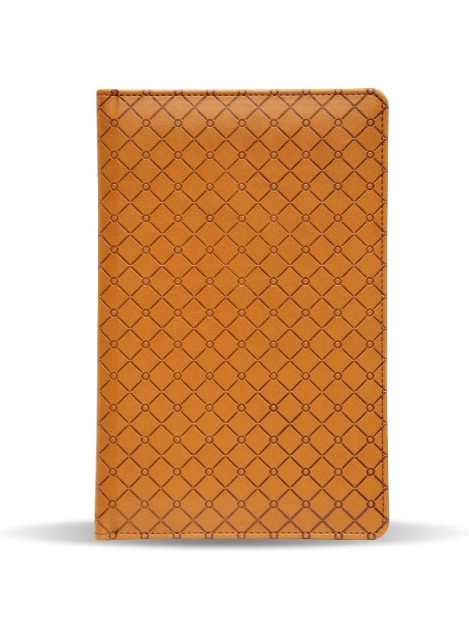 FIS Executive Bill Folder - Brown Italian PU with Magnetic Flap, Pen Holder, Gift Box Yellow - Image 3