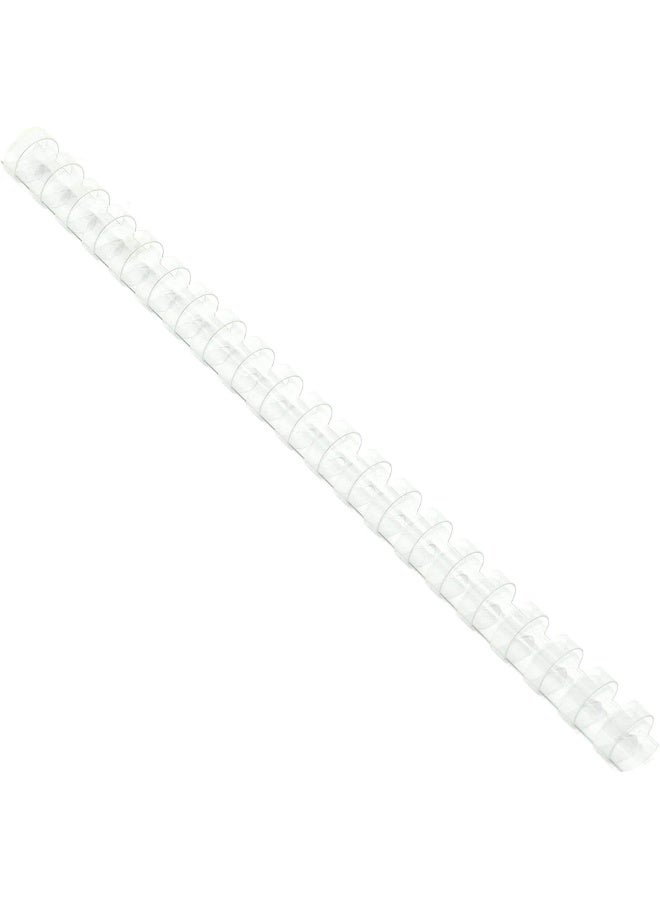 FIS Plastic Binding Rings, 16mm, Clear White, 100 Pieces Clear White - Image 3