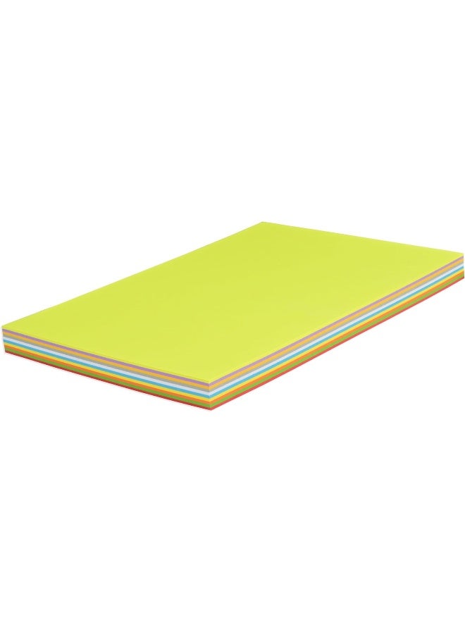 FIS Colored Cards, A4 Size, 100 Pieces in 10 Assorted Colors - Image 2