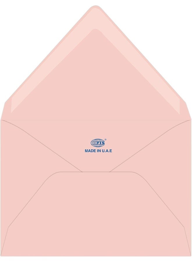 FIS Executive Pink Envelopes, Self-Seal, Pack of 50, 136 x 204 mm, 100 GSM Pink - Image 1