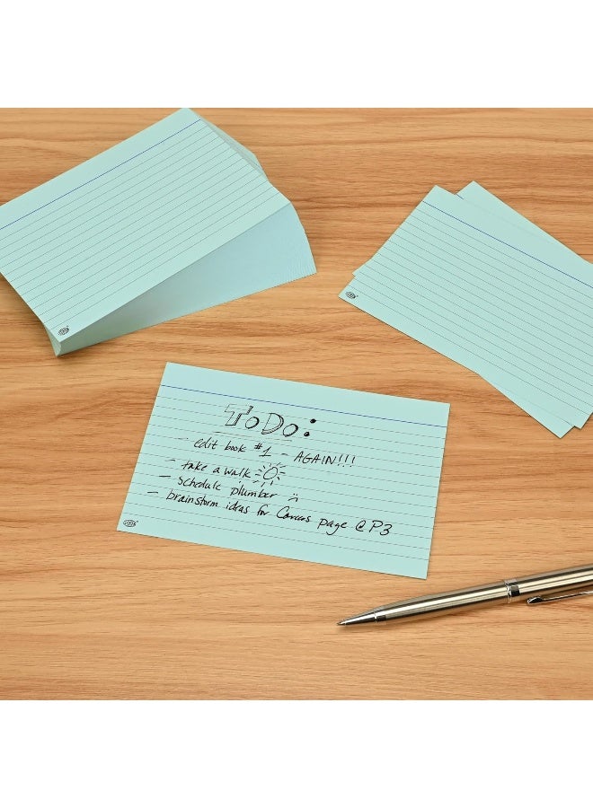 FIS® Ruled Record Cards, 5"x3" Inches, Blue, 100 Sheets - Image 5